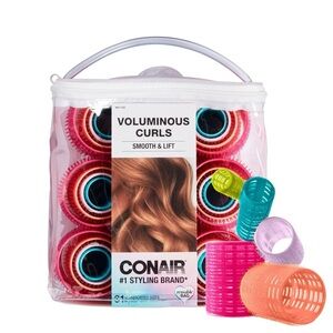 CONAIR Heatless Voluminous Curl Self Grip Rollers - 31pcs, NEW